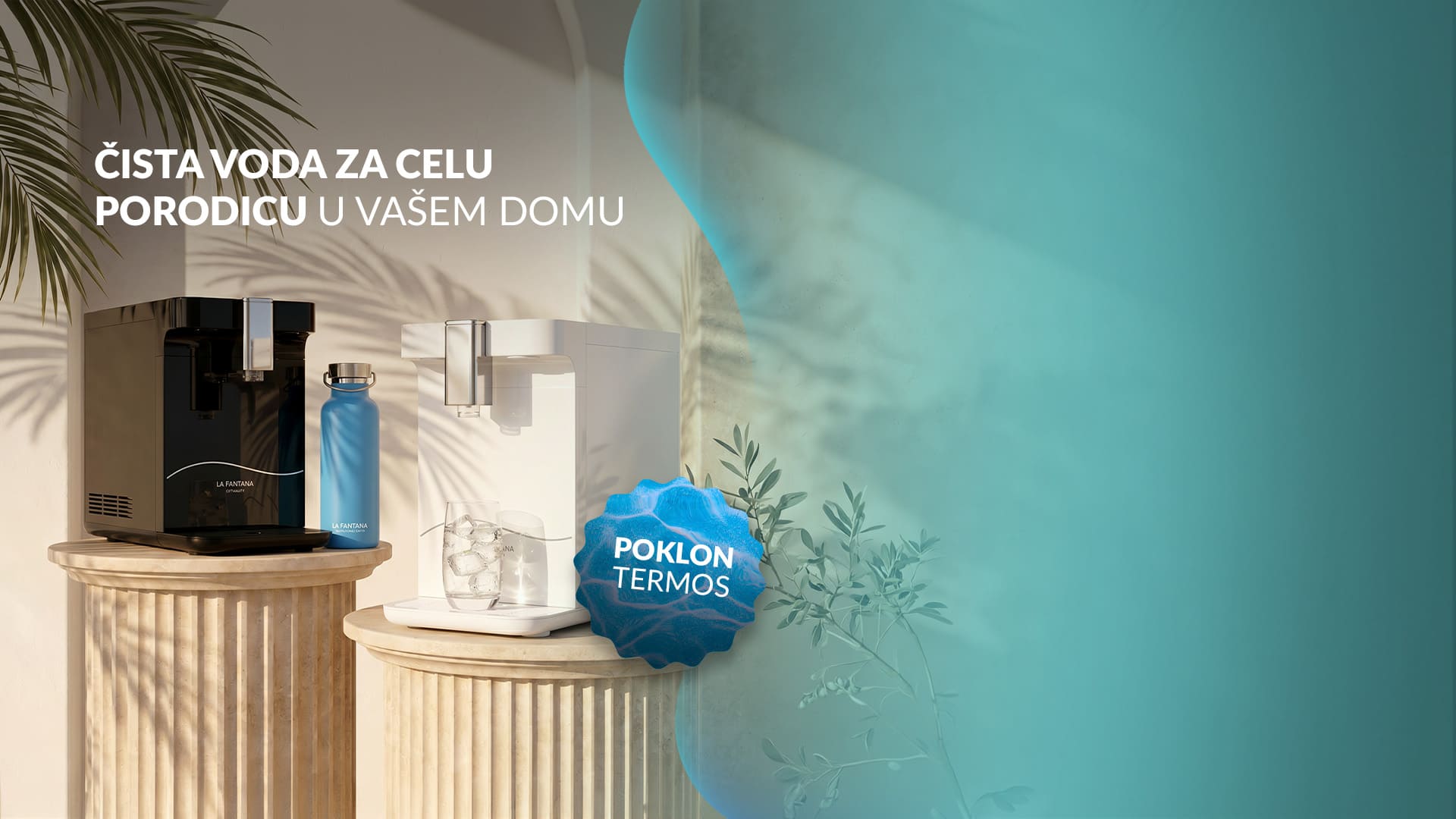 Aparat za vodu za domaćinstvo i porodicu La Fantana poklon termos boca