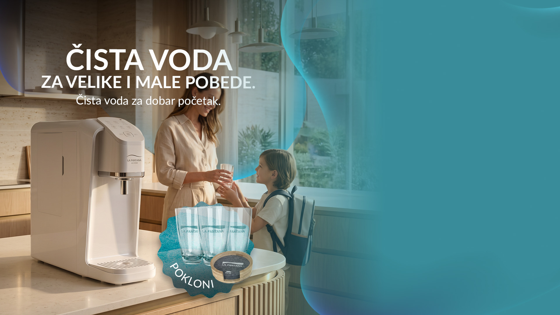 Aparat za vodu za domaćinstvo i porodicu La Fantana poklon termos boca